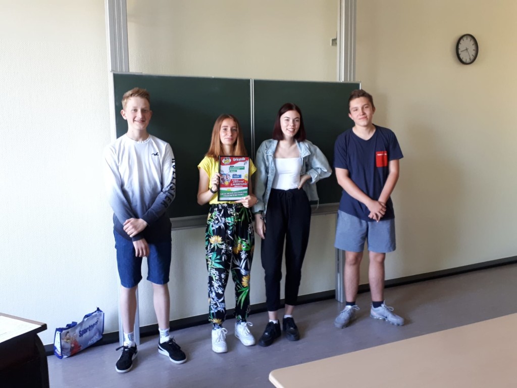 Preisverteilung BigBurn 2020, Klasse 9c