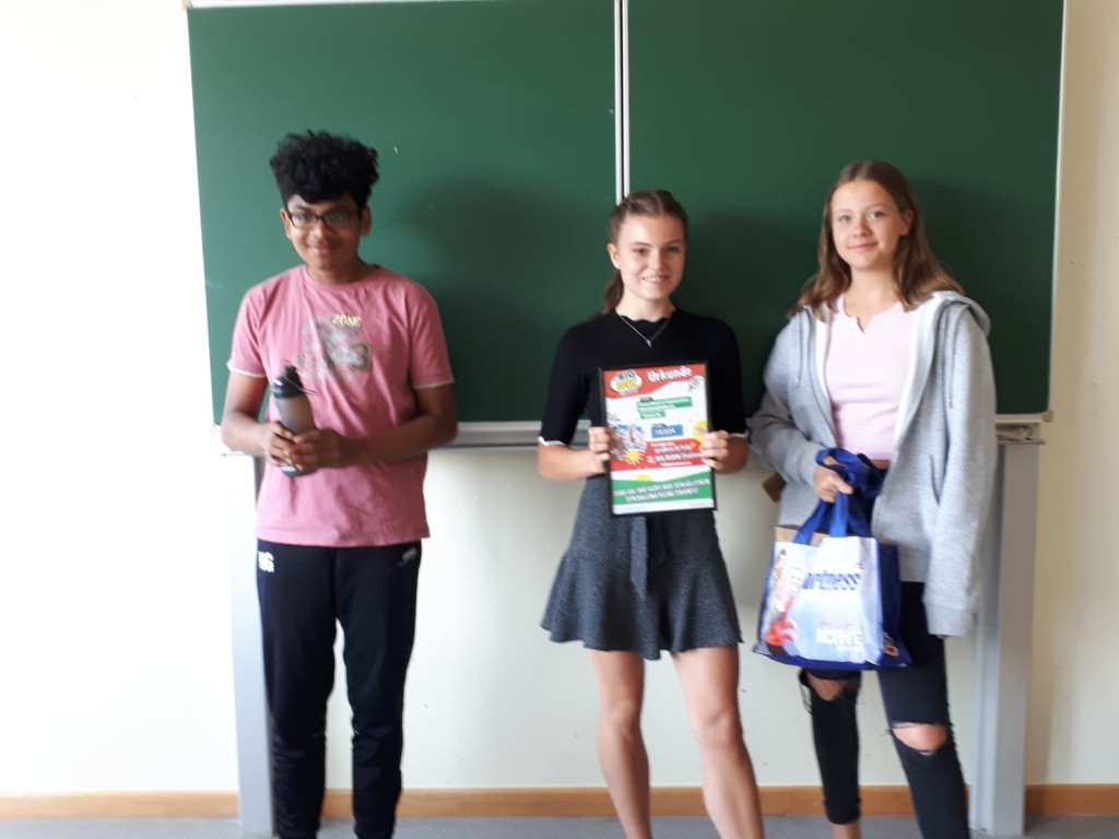 Preisverteilung BigBurn 2020, Klasse 9c -2